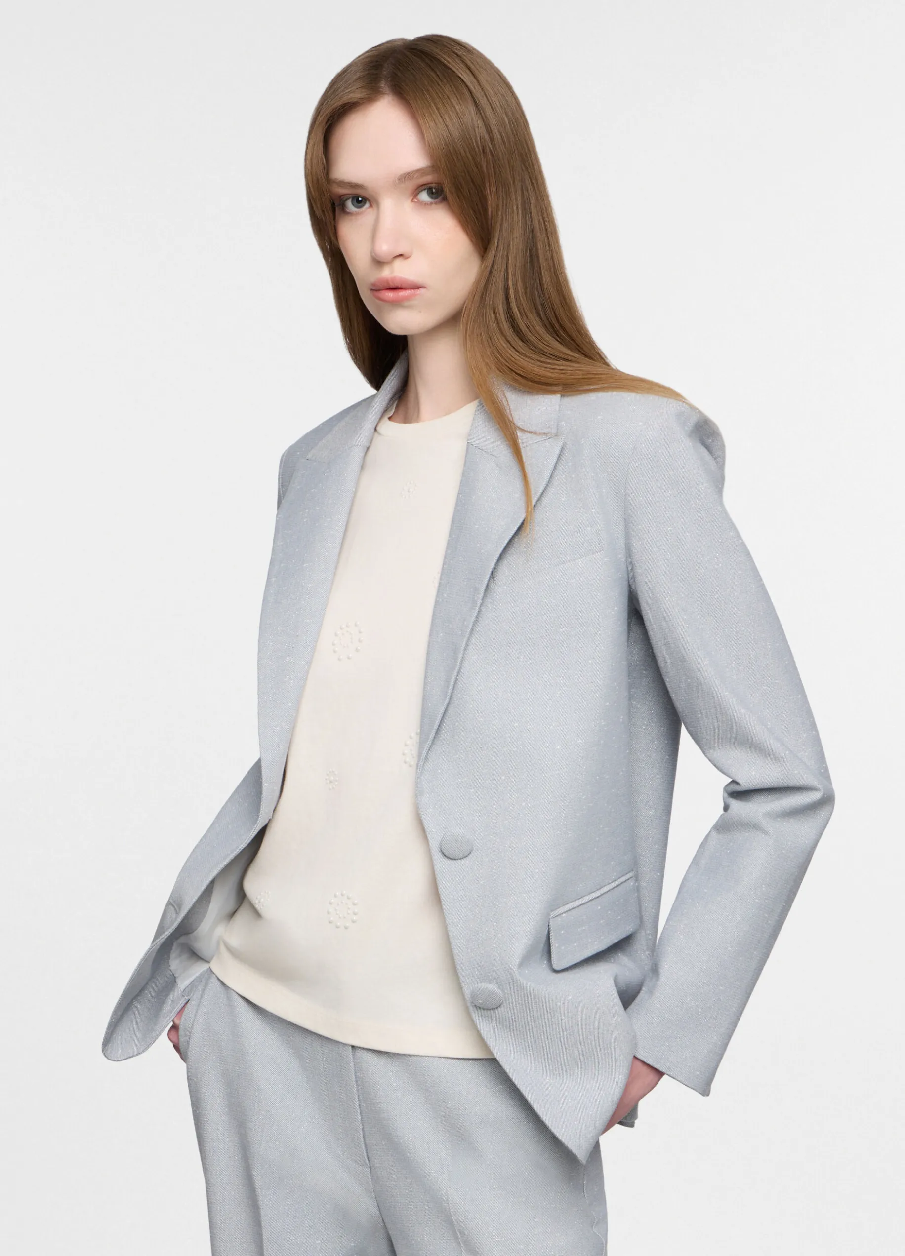 Blazer con collo reverse donna