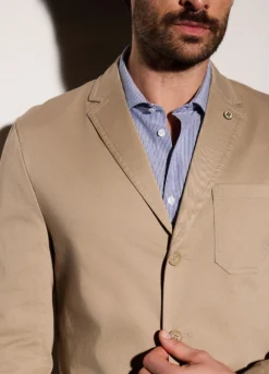 Blazer destrutturato in cotone stretch uomo