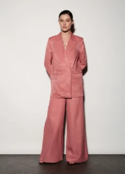 Blazer doppiopetto misto lino donna