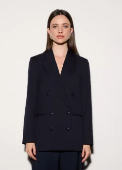 Blazer doppiopetto misto viscosa donna