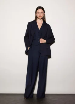 Blazer doppiopetto misto viscosa donna