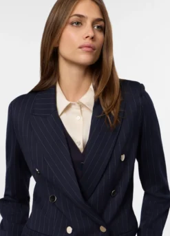 Blazer gessato misto viscosa donna
