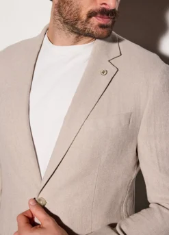 Blazer in lino e cotone uomo