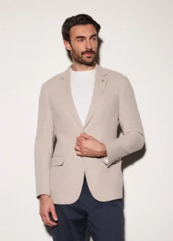 Blazer in lino e cotone uomo