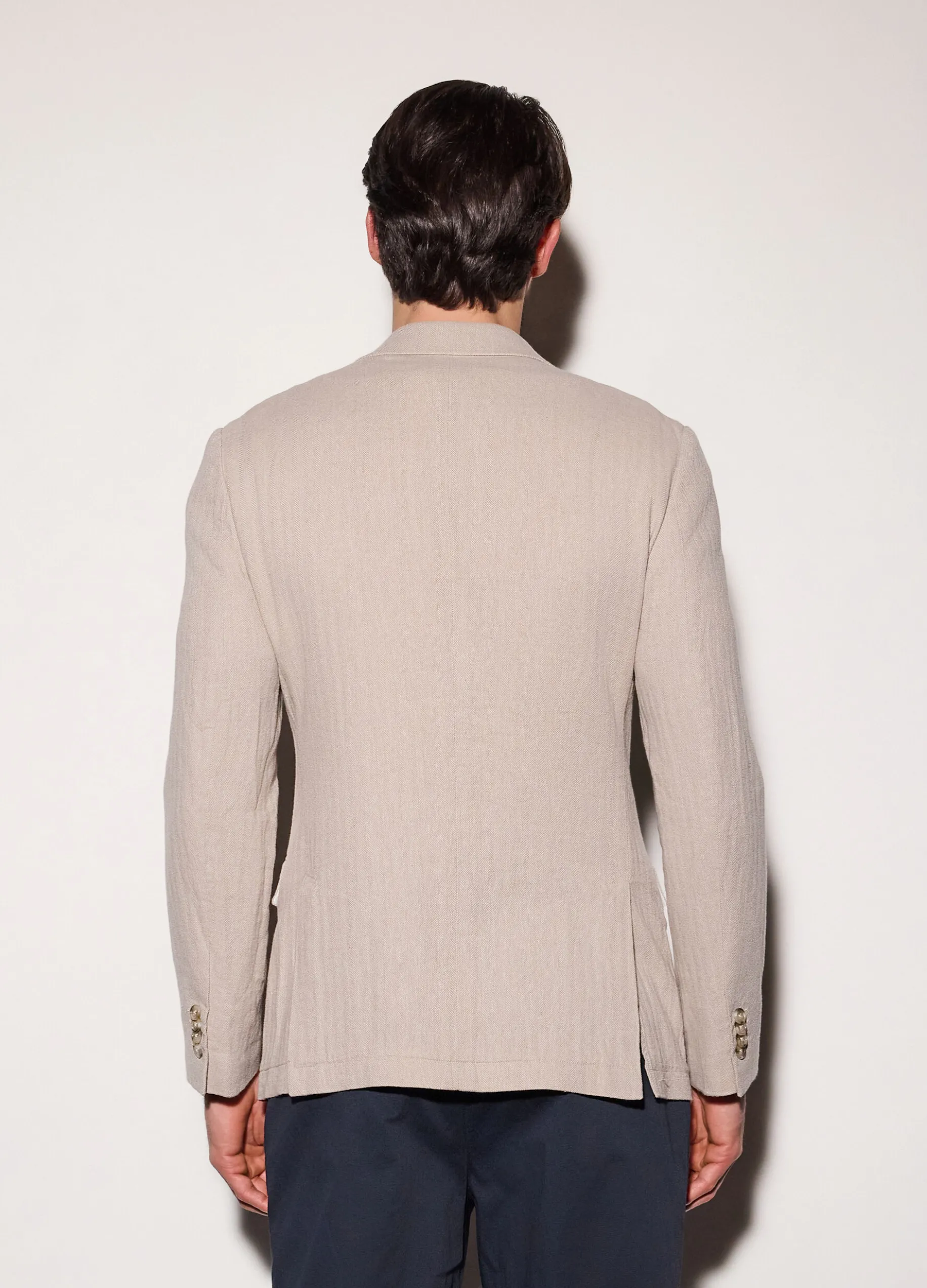 Blazer in lino e cotone uomo