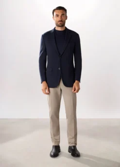 Blazer in piquet misto cotone uomo