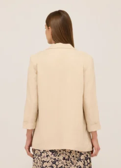 Blazer misto lino donna