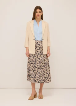 Blazer misto lino donna