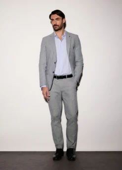 Blazer regular fit in cotone stretch uomo