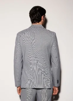 Blazer regular fit in cotone stretch uomo
