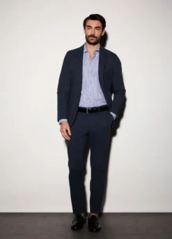 Blazer regular fit in Principe di Galles stretch uomo