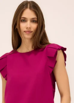 Blusa con maniche ad aletta donna