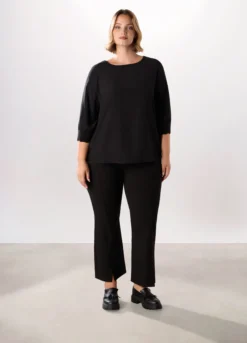 Blusa con maniche a 3/4 donna curvy