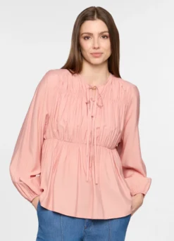 Blusa con scollo a goccia donna