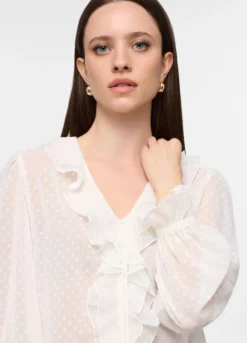 Blusa con scollo a V donna