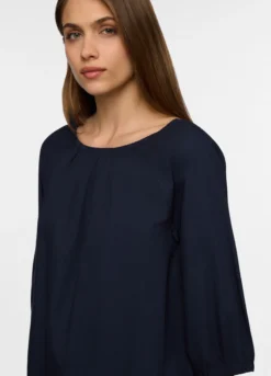 Blusa con scollo dritto regular fit donna