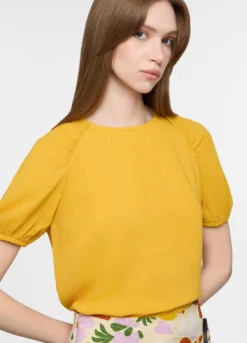 Blusa crepe girocollo donna