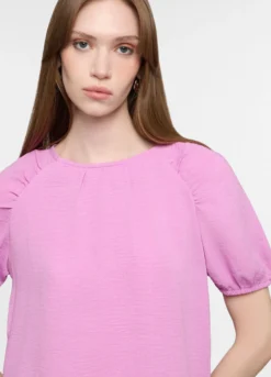 Blusa crepe girocollo donna