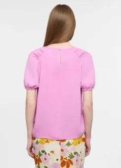 Blusa crepe girocollo donna