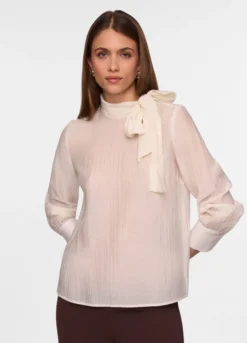 Blusa crepe mista lyocell donna
