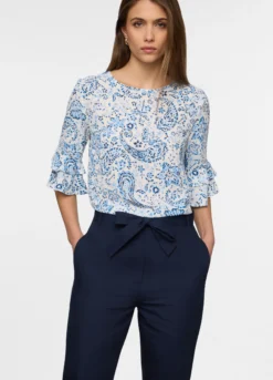 Blusa crepe regular fit donna