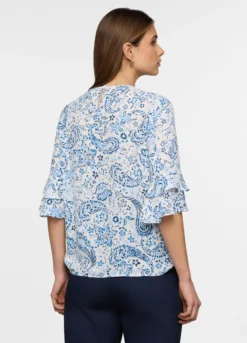 Blusa crepe regular fit donna