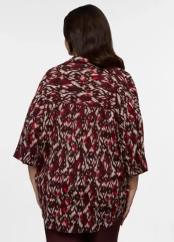 Blusa Fit Over in pura viscosa donna curvy