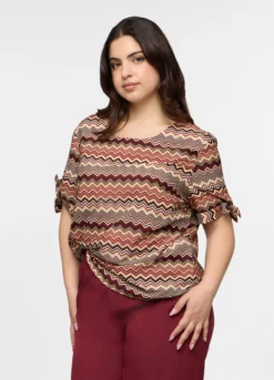 Blusa Fit Regular girocollo donna curvy