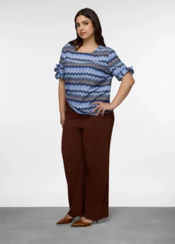 Blusa Fit Regular girocollo donna curvy
