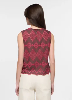 Blusa fit regular girocollo in puro cotone donna