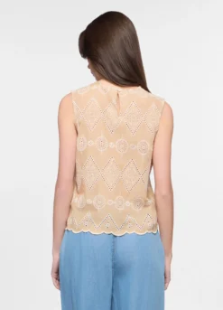Blusa fit regular girocollo in puro cotone donna