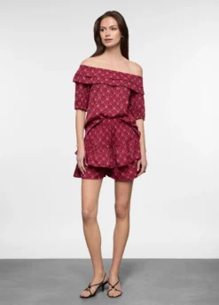 Blusa fit regular in american crêpe donna