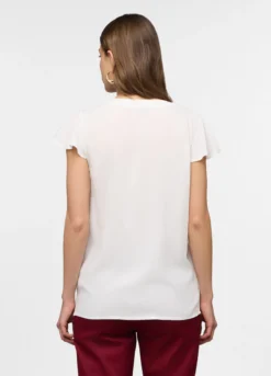 Blusa girocollo Fit Regular in pura viscosa donna