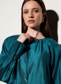 Blusa in mista lyocell donna