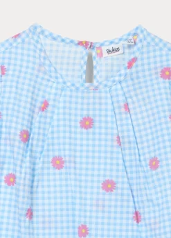 Blusa in popeline di puro cotone bambina
