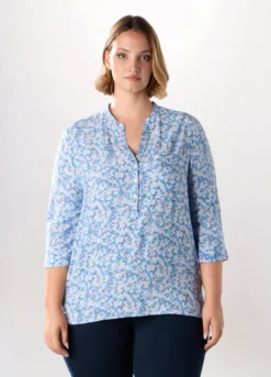 Blusa in pura viscosa donna curvy