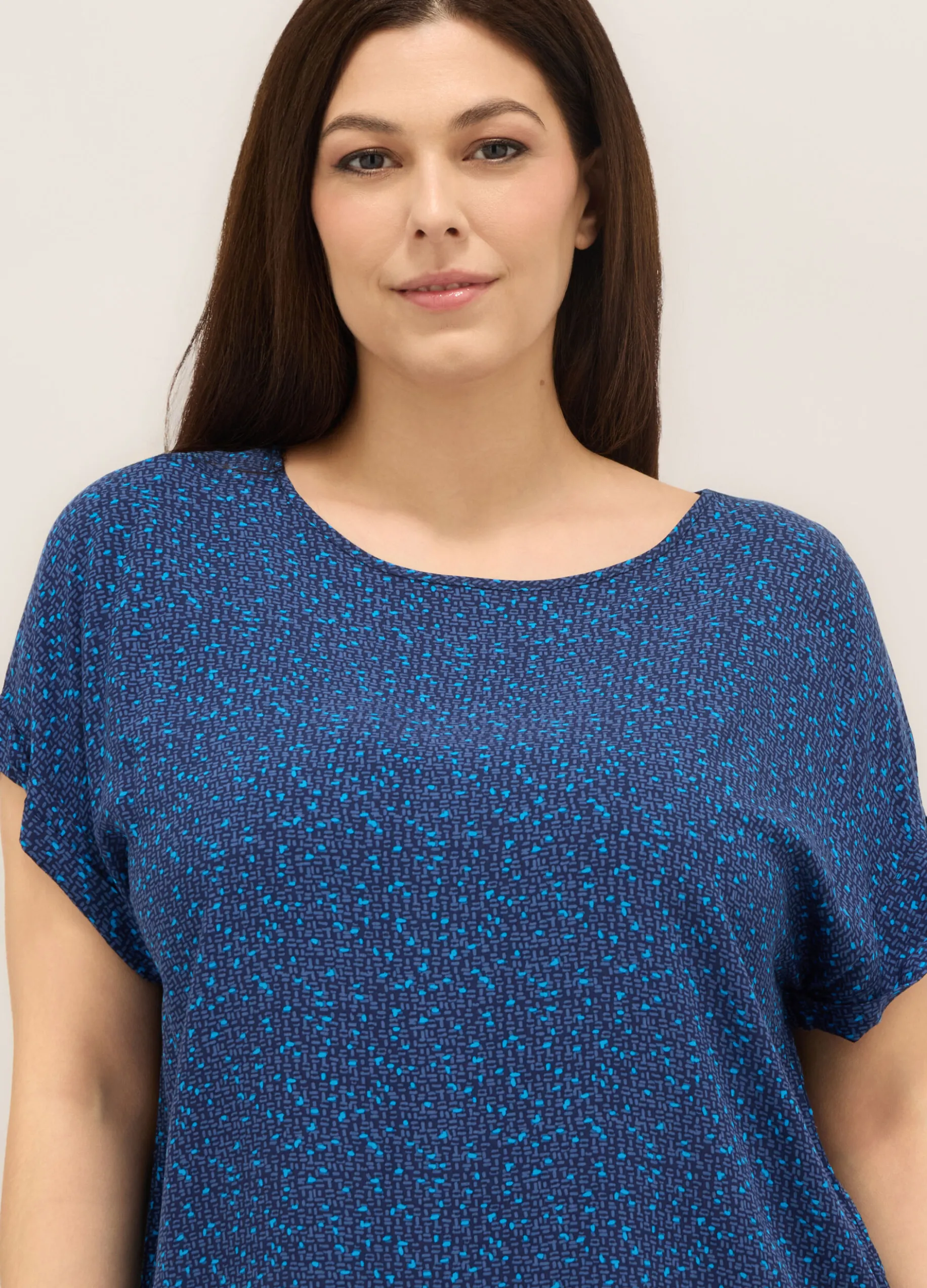 Blusa in pura viscosa donna curvy