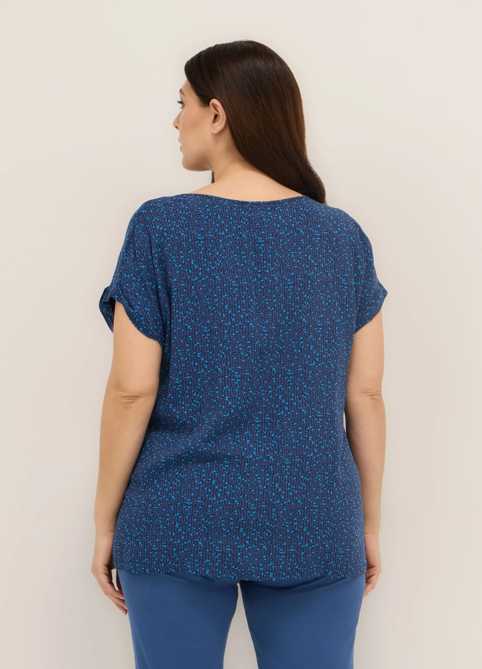 Blusa in pura viscosa donna curvy