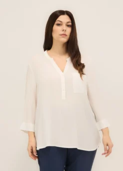 Blusa in pura viscosa donna curvy