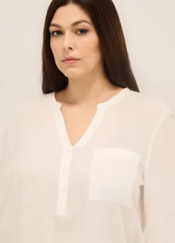 Blusa in pura viscosa donna curvy