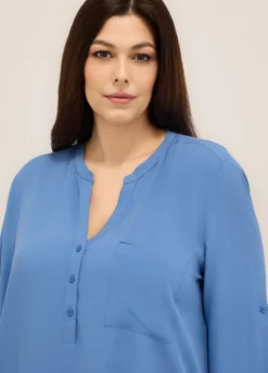 Blusa in pura viscosa donna curvy