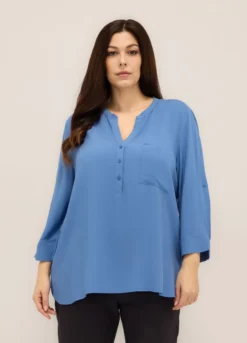 Blusa in pura viscosa donna curvy