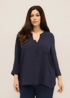 Blusa in pura viscosa donna curvy