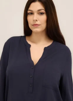 Blusa in pura viscosa donna curvy