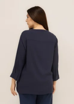 Blusa in pura viscosa donna curvy