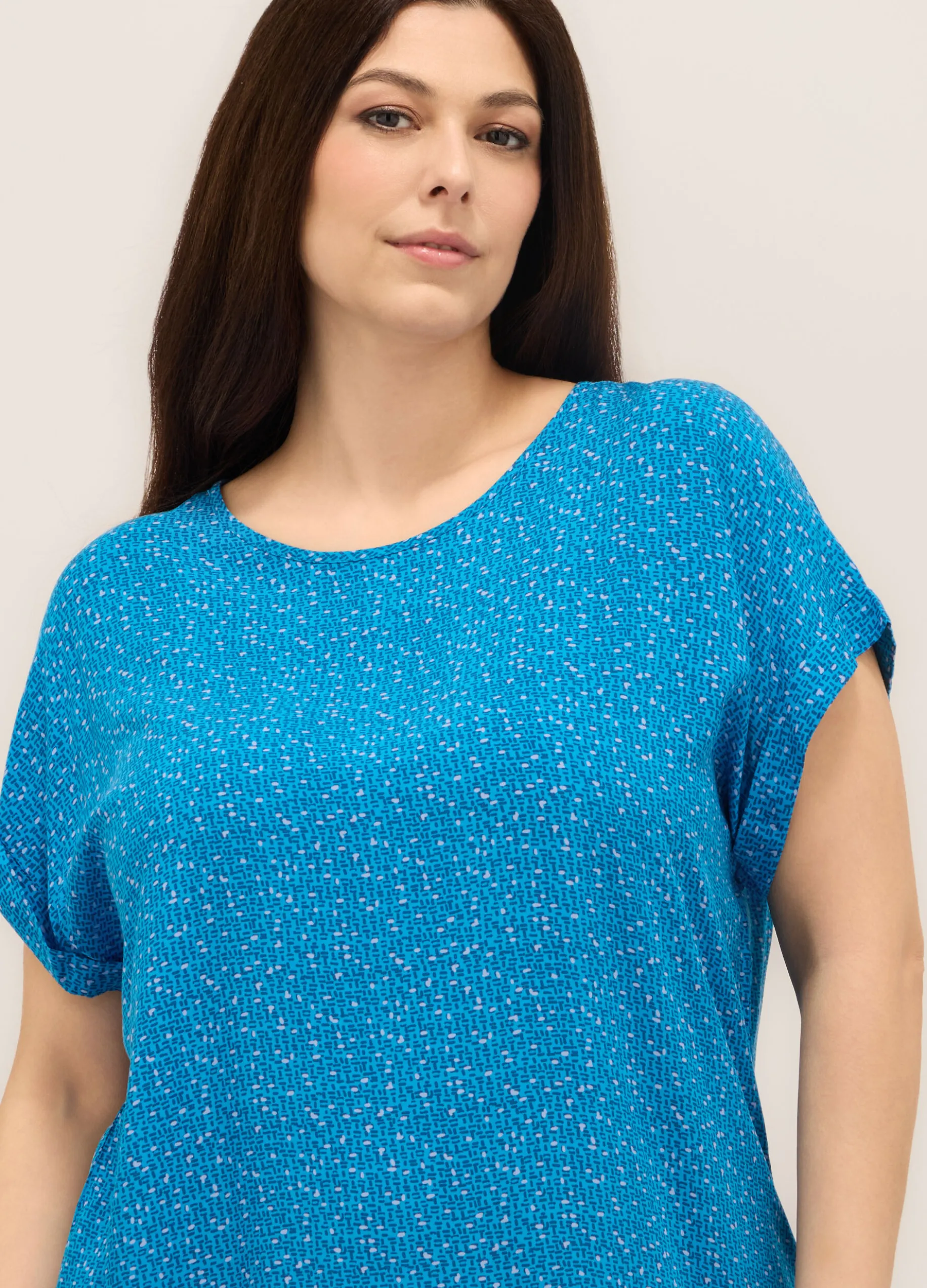 Blusa in pura viscosa donna curvy