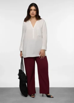Blusa in pura viscosa donna curvy