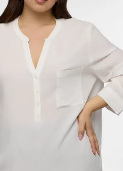 Blusa in pura viscosa donna curvy