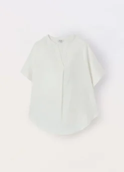 Blusa misto lino donna curvy