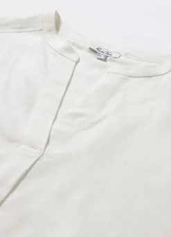 Blusa misto lino donna curvy